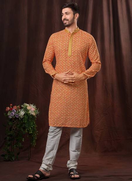 Orange Colour Venecia New Latest Designer Ethnic Wear Chikankari Kurta Pajama Collection 1517-5